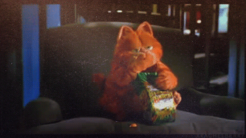 GIF animado (13992) Garfield comiendo
