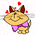 GIF animado (2107) Gatito enamorado