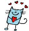 GIF animado (2111) Gatito enamorado