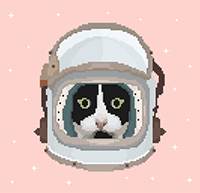 GIF animado (7728) Gato astronauta
