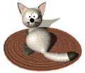 GIF animado (7827) Gato blanco en la alfombra