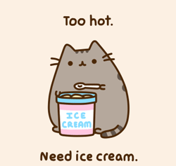 GIF animado (919) Gato comiendo helado