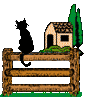 GIF animado (7974) Gato en la valla