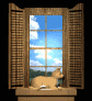 GIF animado (7766) Gato en la ventana