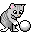 GIF animado (7879) Gato jugando con pelota