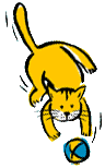 GIF animado (8014) Gato jugando con un ovillo de lana