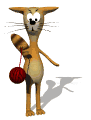 GIF animado (8015) Gato jugando con un ovillo de lana