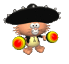 GIF animado (13041) Gato mariachi maracas