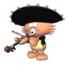 GIF animado (13044) Gato mariachi tocando violin