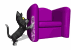 GIF animado (7822) Gato rascando el sofa