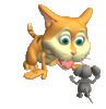 GIF animado (8050) Gato ratoncito