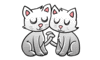 GIF animado (7903) Gatos blancos enamorados