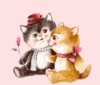 GIF animado (2146) Gatos enamorados