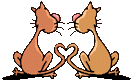 GIF animado (2148) Gatos enamorados
