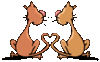 GIF animado (2148) Gatos enamorados