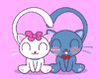 GIF animado (2151) Gatos enamorados