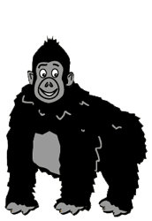 GIF animado (9262) Gorila enamorado