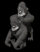 Imagen GIF de Gorilas negro animado