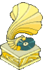 GIF animado (12789) Gramofono amarillo