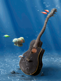 GIF animado (12833) Guitarra subacuatica