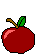GIF animado (1129) Gusano comiendo manzana
