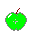 GIF animado (1131) Gusano manzana