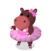 GIF animado (9338) Hipopotamo bailarina