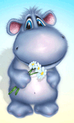 GIF animado (9344) Hipopotamo bonito