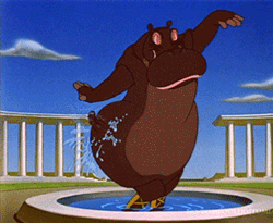 GIF animado (9351) Hipopotamo culo