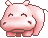 GIF animado (9377) Hipopotamo rosa