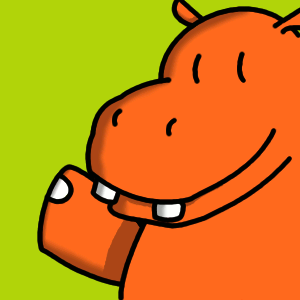 GIF animado (9382) Hipopotamo saludando