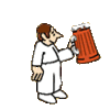 GIF animado (316) Hombre bebiendo cerveza