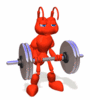 GIF animado (8321) Hormiga haciendo biceps