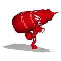 GIF animado (8323) Hormiga llevando un bote de ketchup