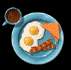 GIF animado (36) Huevos fritos en el desayuno