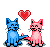 GIF animado (7918) Icono gatos enamorados