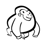 GIF animado (9278) Icono gorila