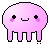 GIF animado (6138) Icono medusa rosa