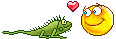 GIF animado (11250) Iguana amor