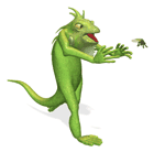 GIF animado (11255) Iguana cazando