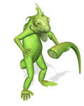 Imagen GIF de Iguana sin cola animado
