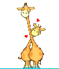 GIF animado (2194) Jirafas enamoradas