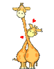 GIF animado (9443) Jirafas enamoradas