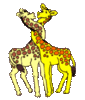 GIF animado (2200) Jirafas romanticas