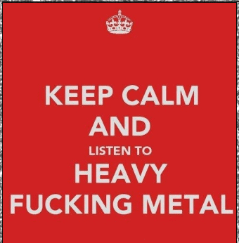 GIF animado (12614) Keep calm and listen heavy metal