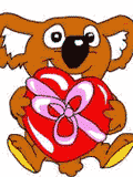 GIF animado (2203) Koala enamorado