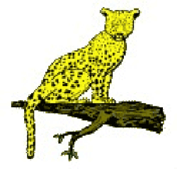 GIF animado (9598) Leopardo rama