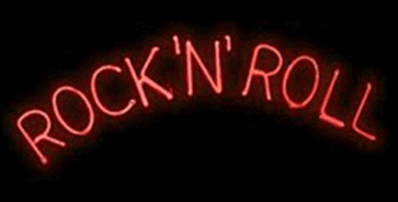 Imagen GIF de Letrero rock n roll animado