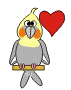 GIF animado (2211) Loro enamorado