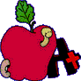 GIF animado (1136) Manzana gusano